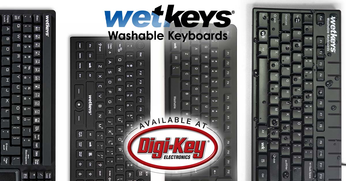 WetKeys Washable Keyboards available on DigiKey